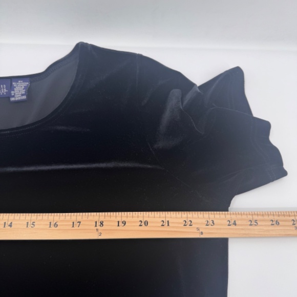 Hillard Hanson Dress Women 2X Black Velour Velvet Whimsigoth Witchy Holiday - Picture 8 of 10